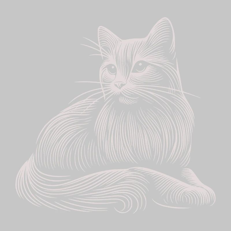 White Cat Patterns Light Strokes