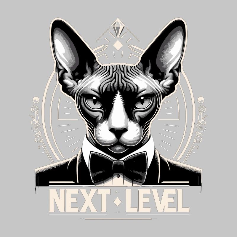 Sphynx Cat Chic Suit Tuxedo Level Gift