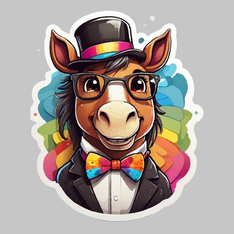 Rainbow Esel Gentleman