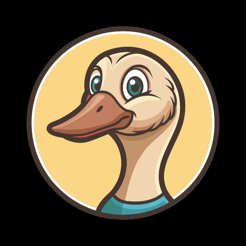 Gans Kawaii Cartoon Figur Tier Haustier Gesicht