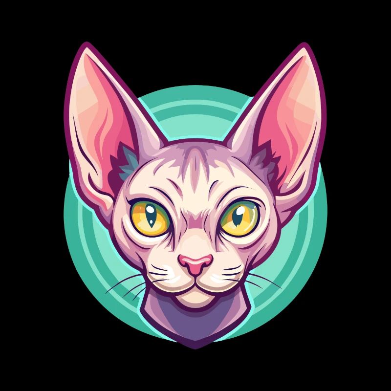 Red Devon Rex Cat Breed Cartoon Kawaii Animal Pet