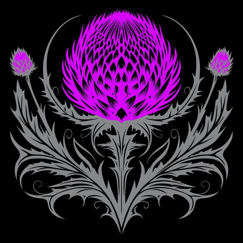 Distel Tattoo Scottish Thistle Botanical Art