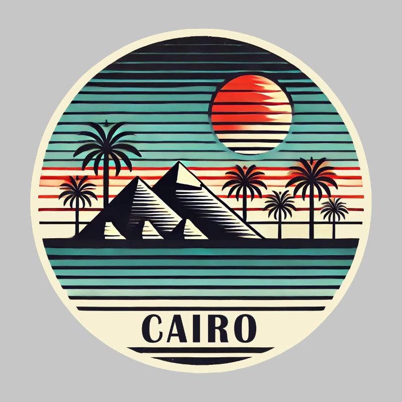Le Caire, Égypte, Pyramides, Désert