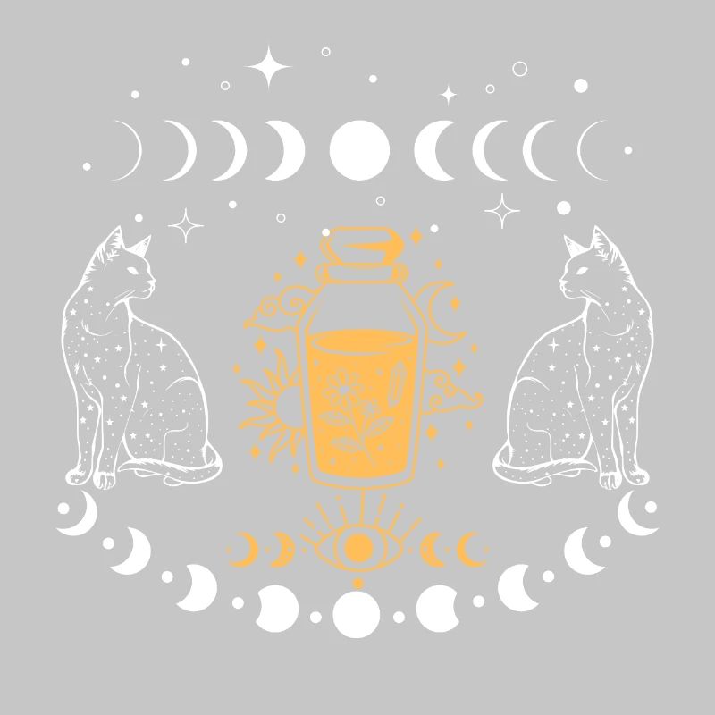 Bouteille d’alchimie pour chat au clair de lune