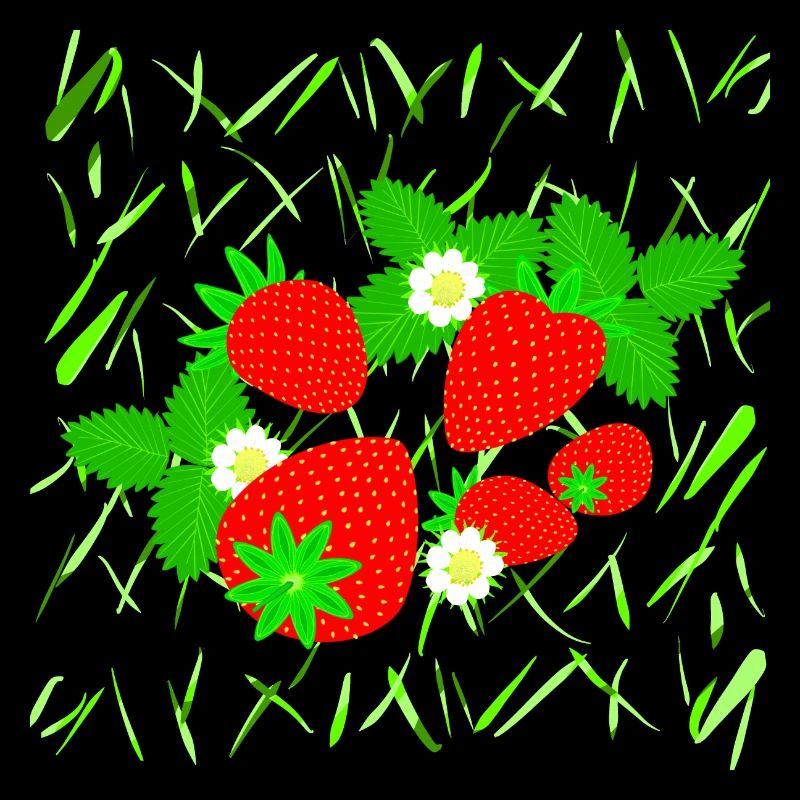 Strawberries in different sizes