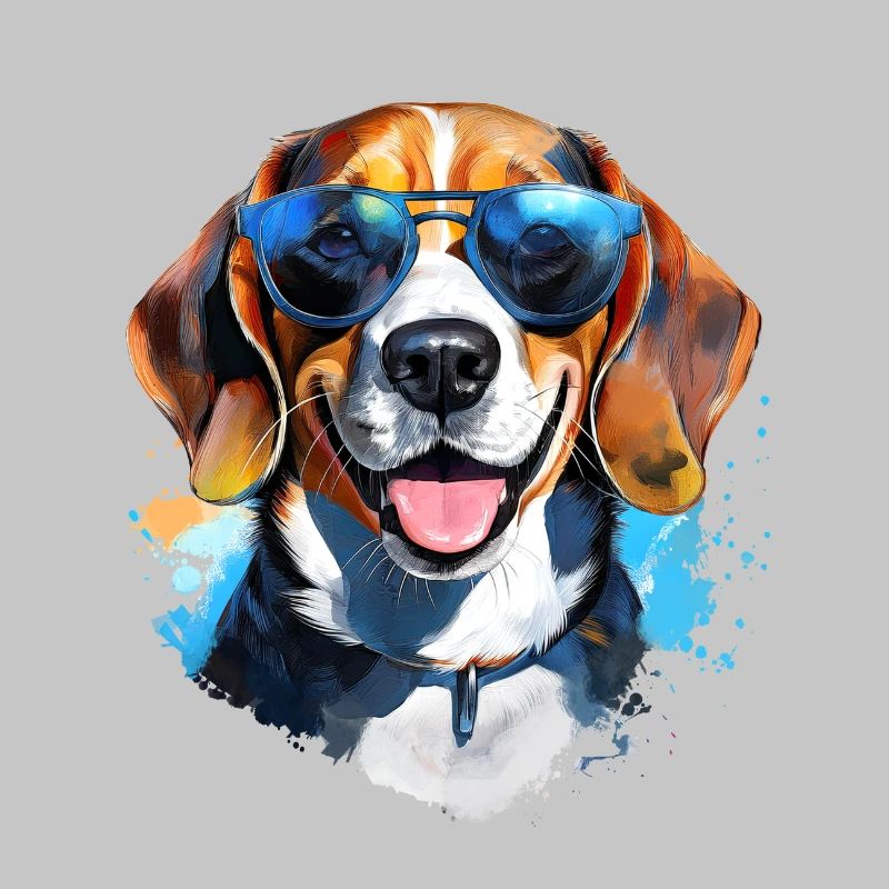 Beagle mit Sonnenbrille