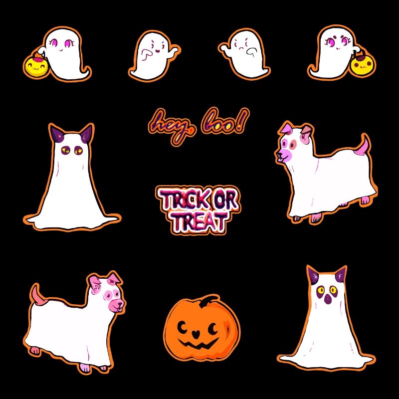 Süßes oder Saures - Niedliche Cartoon-Tiergeister