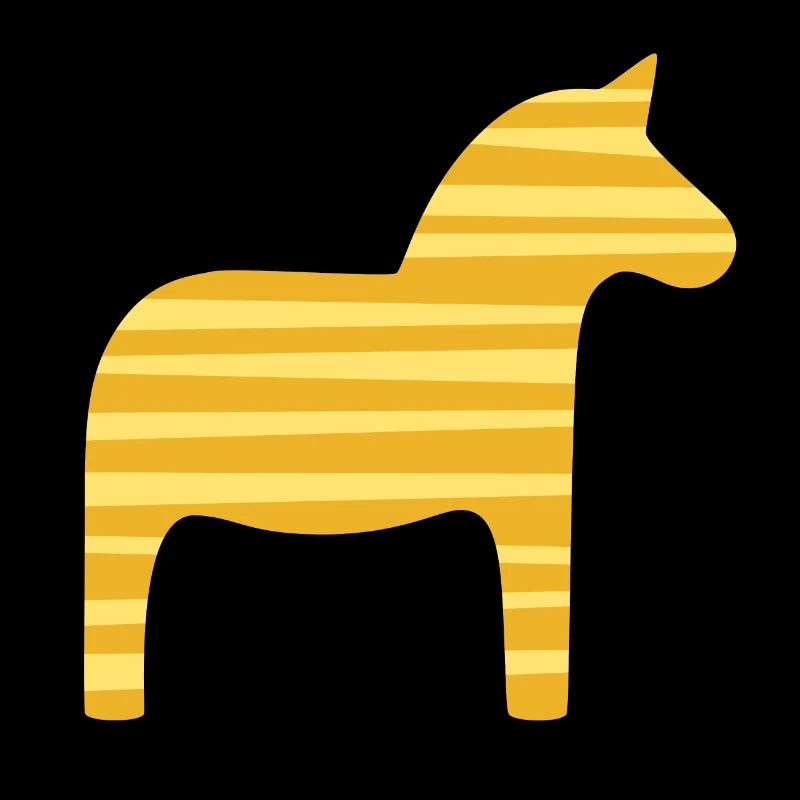 Dala Horse Stripes Suède Noël scandinave