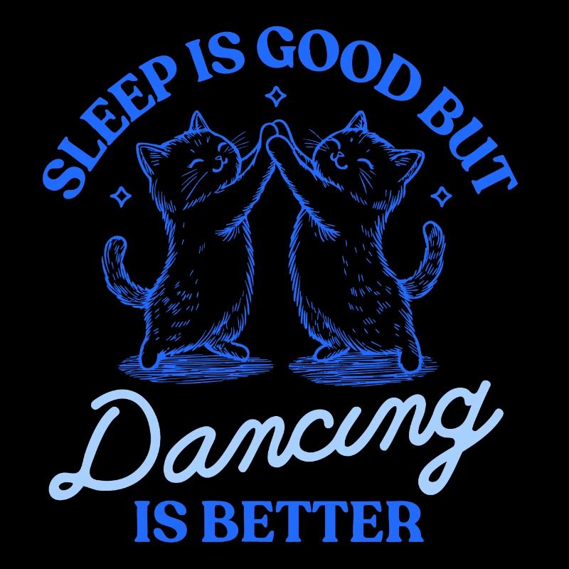 Le sommeil, c’est bien, mais la danse, c’est mieux – Motif du chat