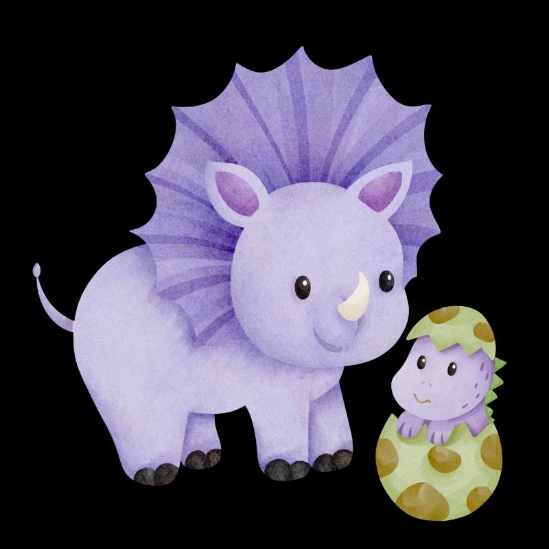 Dinosaurier Mama mit Kind