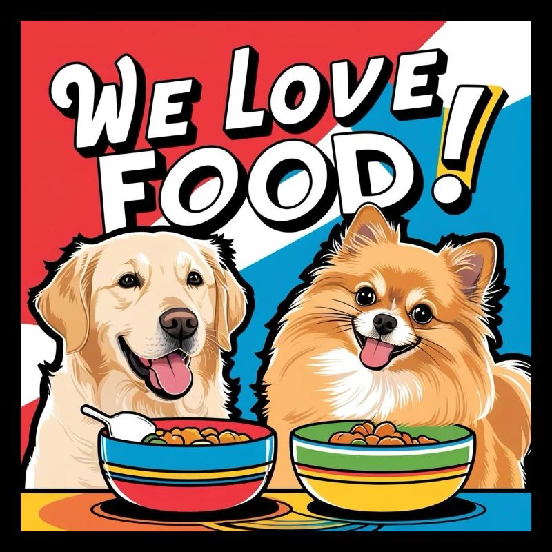Chiens comiques - Nous aimons la nourriture