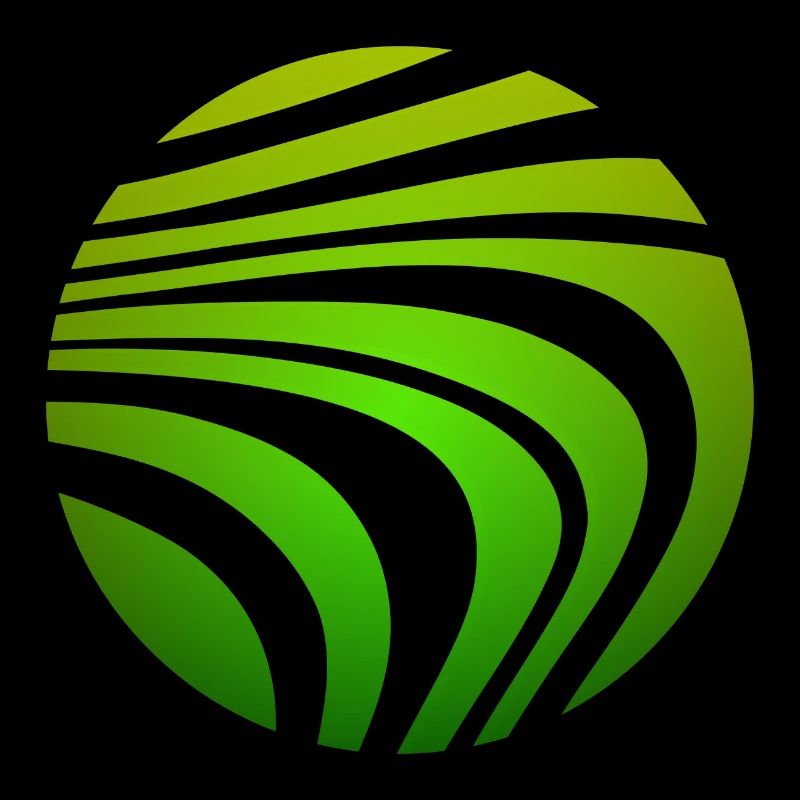 Motif Psychédélique Dégradé Vert