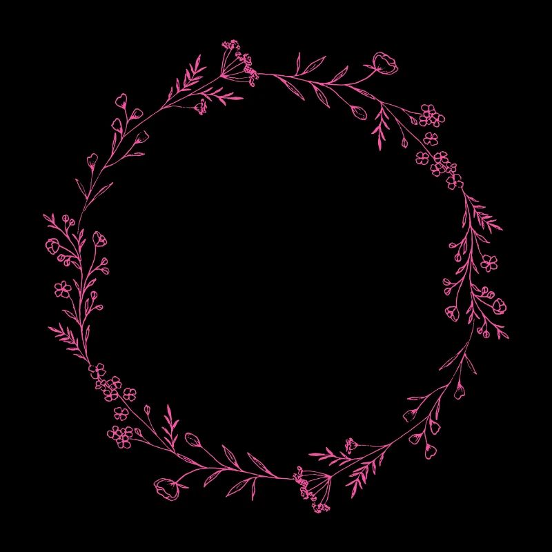 Cercle de fleurs de fleurs roses