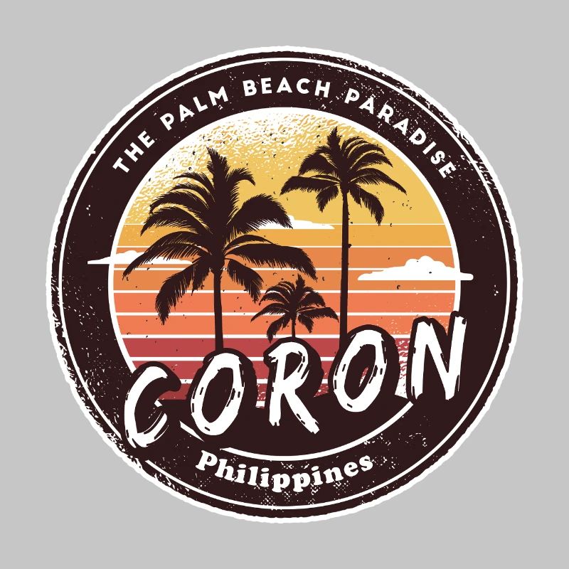 Coron Philippinen Strand Palmen Design