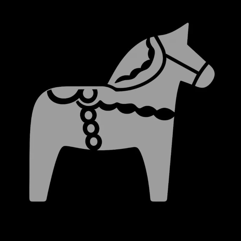 Cheval Dala scandinave – Design folklorique