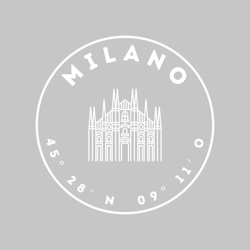 Milan avec Duomo et coordonnées