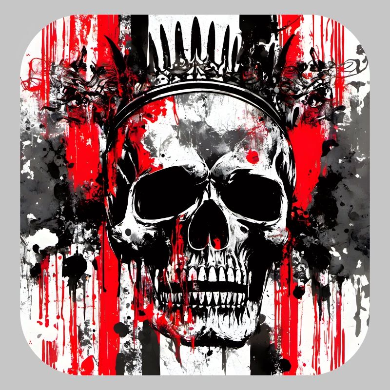 Crown Head Graffiti Skull