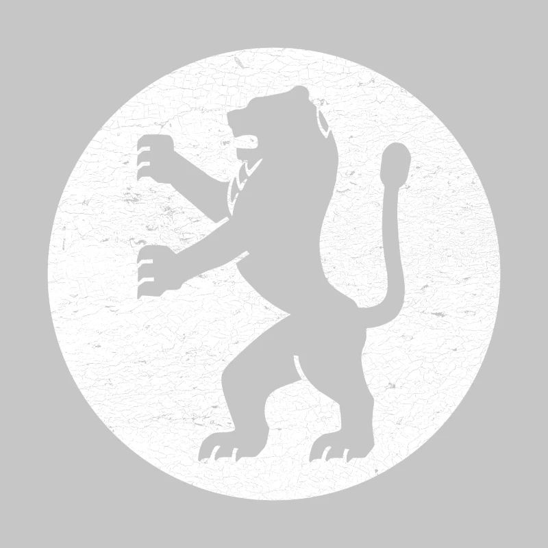 Lion de Juda dans cercle blanc