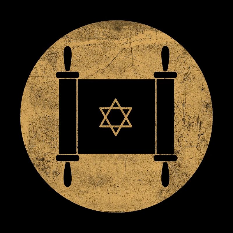 Rouleau de la Torah dans un cercle doré