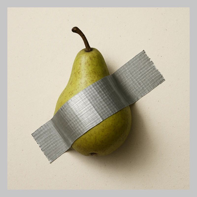 Abstract Pear Metaphorical Artwork