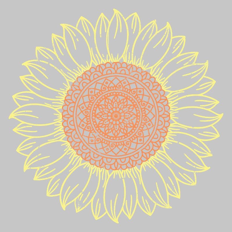 Conception complexe de mandala tournesol