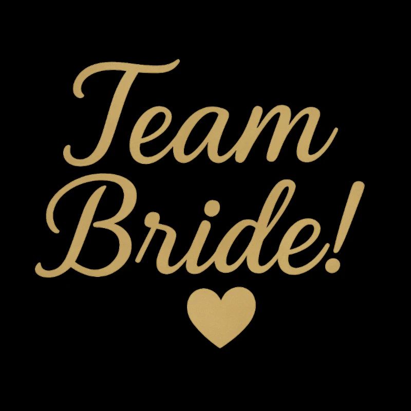 Team Bride Gold Script Design. Hochzeit
