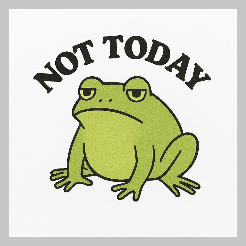Lustiger Frosch mit Statement Text