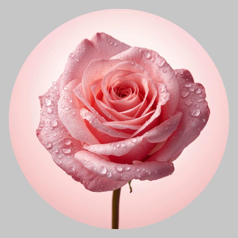 Roses roses délicates avec rosée