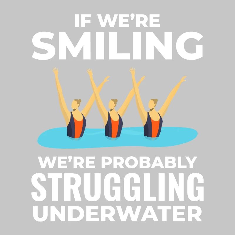 Underwater Struggle Swim Group Synchronized Swim