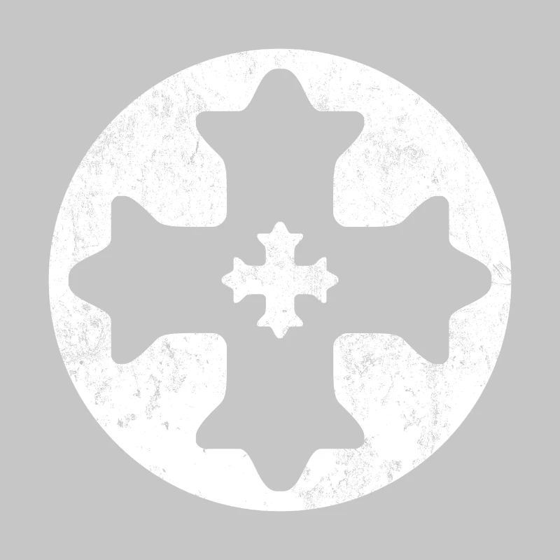 Eastern Coptic cross in white circle