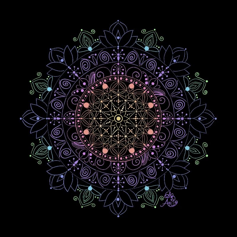 Leuchtendes Mandala Muster