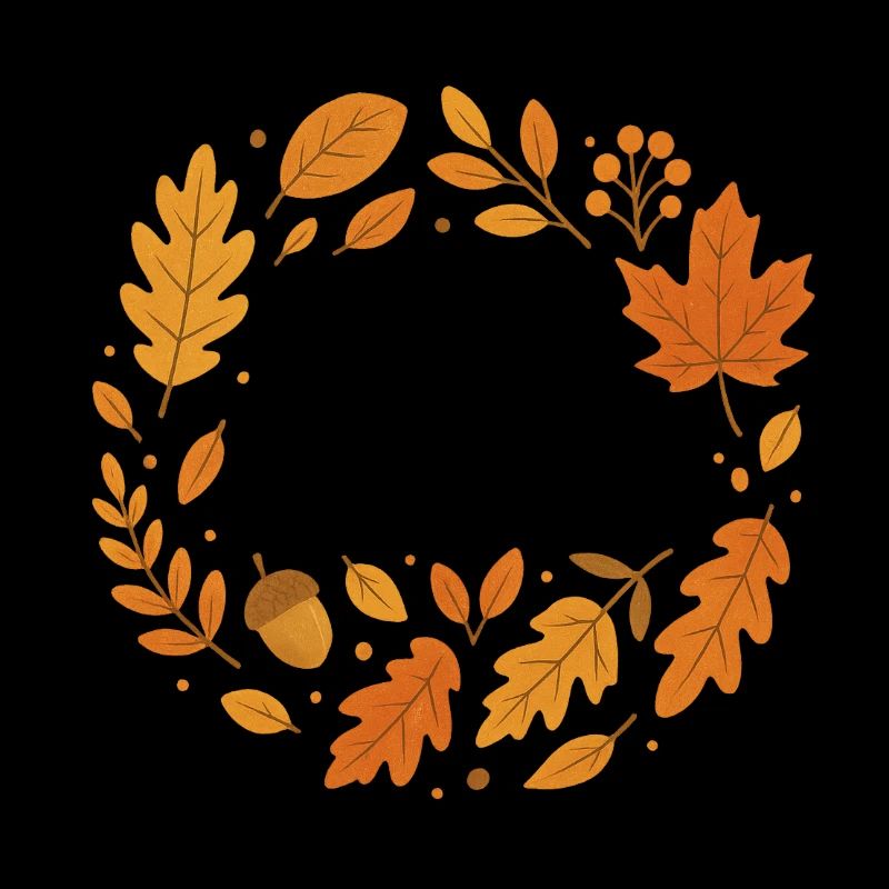 Conception de couronne de feuillage d’automne