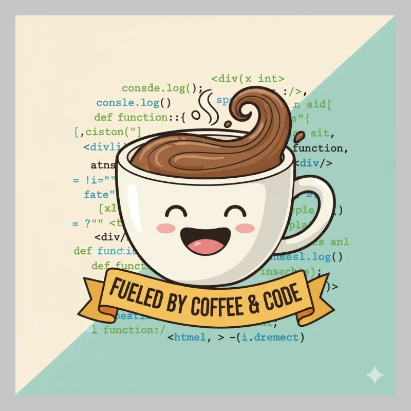 Happy Coffee Becher und Code