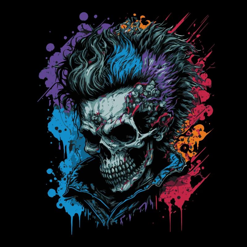 Regenbogen Zombie Punk