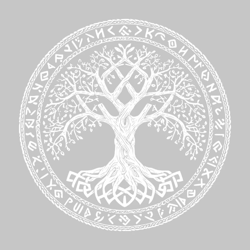 Baum des Lebens Symbol Runen Wikinger