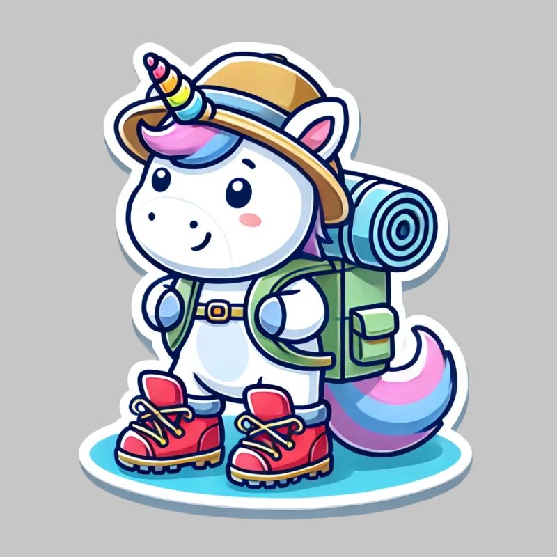 Abenteuer Einhorn mit Rucksack & Wanderschuhen