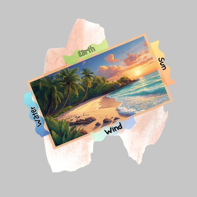 Nature plage image mignon design d’été