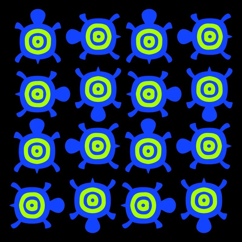 Turtles Pattern Many Decorative Circles Logo