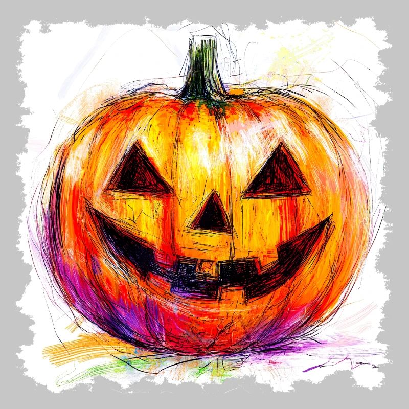 citrouille colorée jack-o-lantern