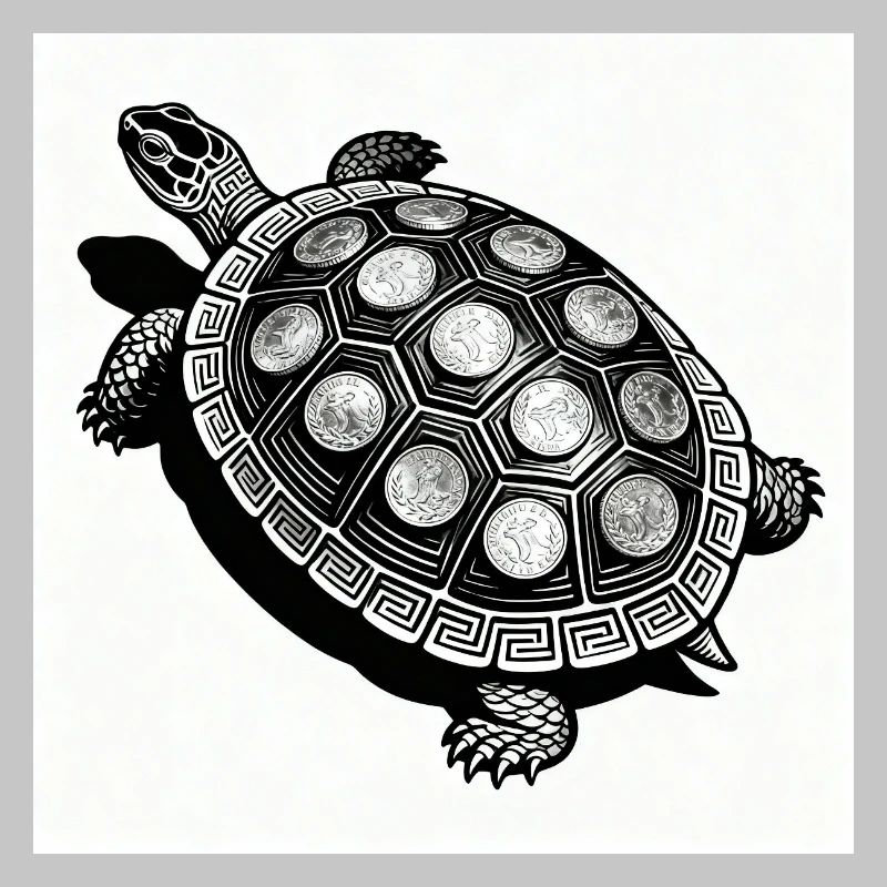 Münz-Schildkröte Geometrie