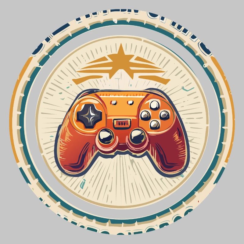 Retro Spielcontroller Abzeichen