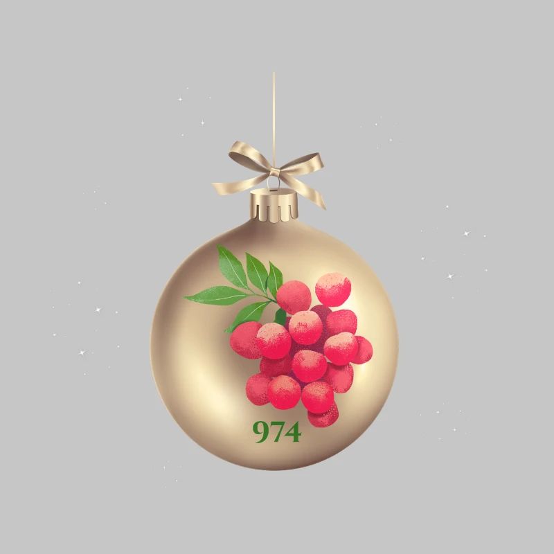 Weihnachtskugel 974 Gold Litschis