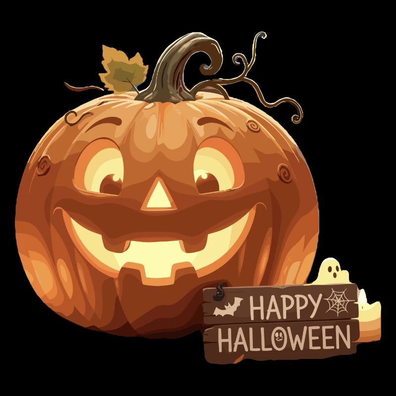Fröhlicher Halloween Kürbis