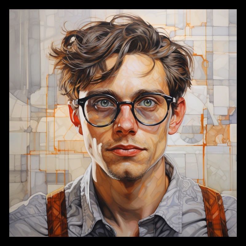 Lunettes portrait Geopattern