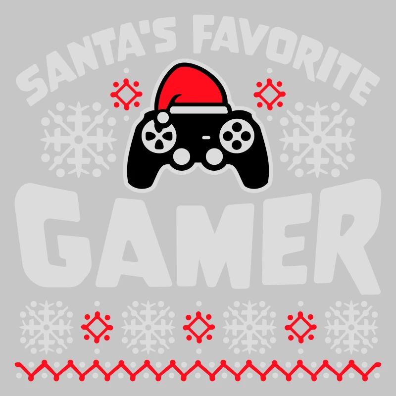 Santa's Favorite Gamer Controller Weihnachten Nerd