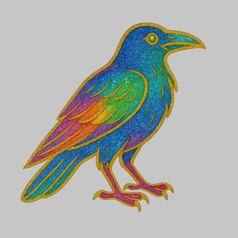 Regenbogenrabe Patchdesign