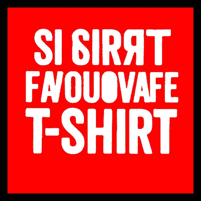 T-Shirt mit fehlerhaftem Textblock