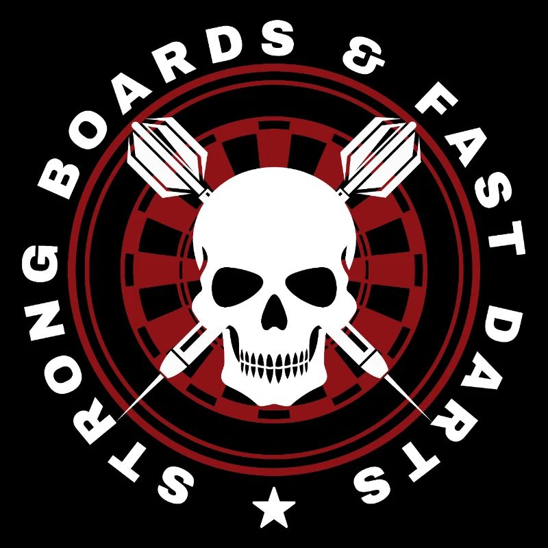 Fléchettes, cible de bœuf, jeu de fléchettes et crâne.