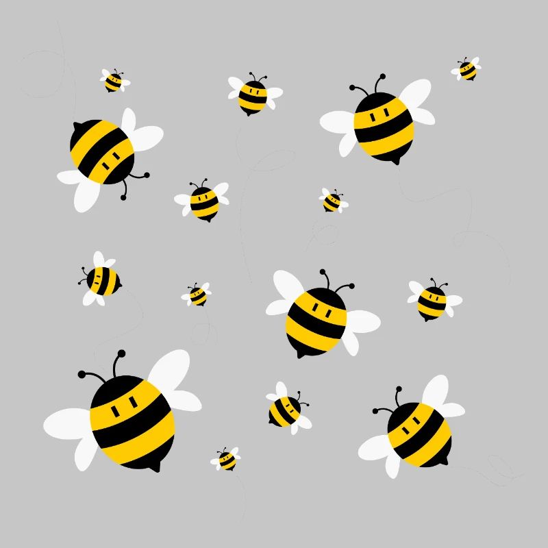 Bees in flight - bee love