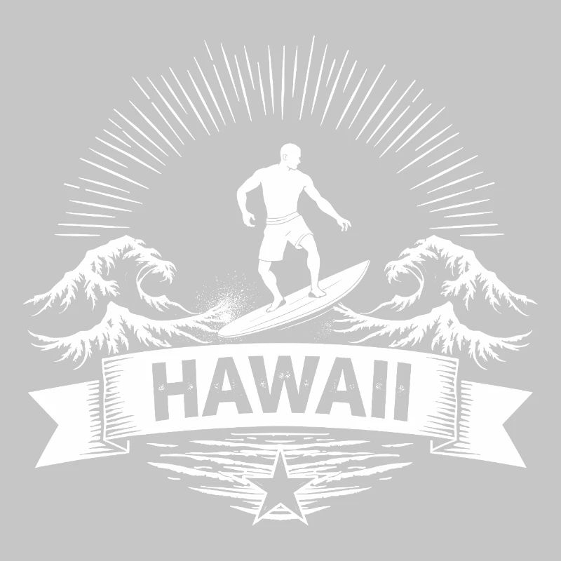 Hawaii Surfer Surfer sur Pacific Wave